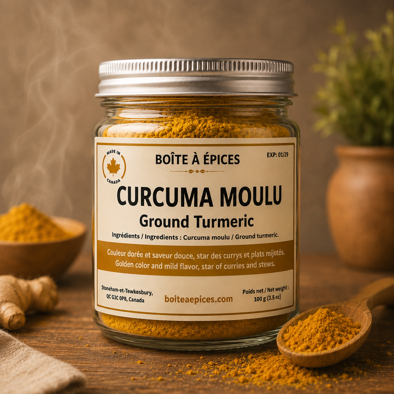 Curcuma moulu