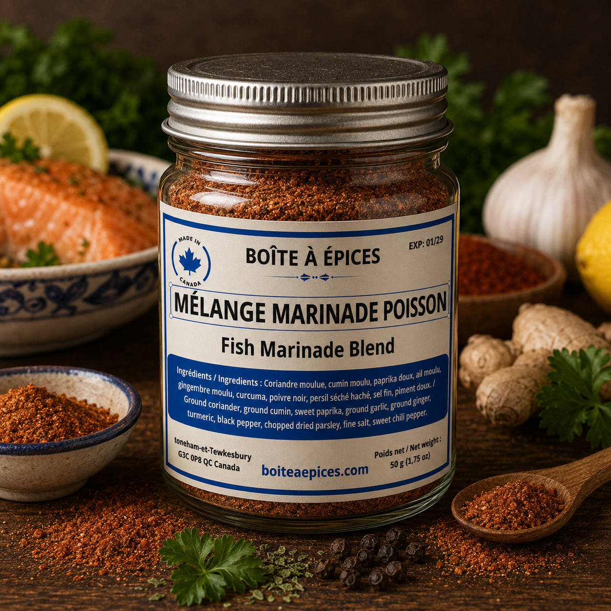 Mélange marinade Poisson