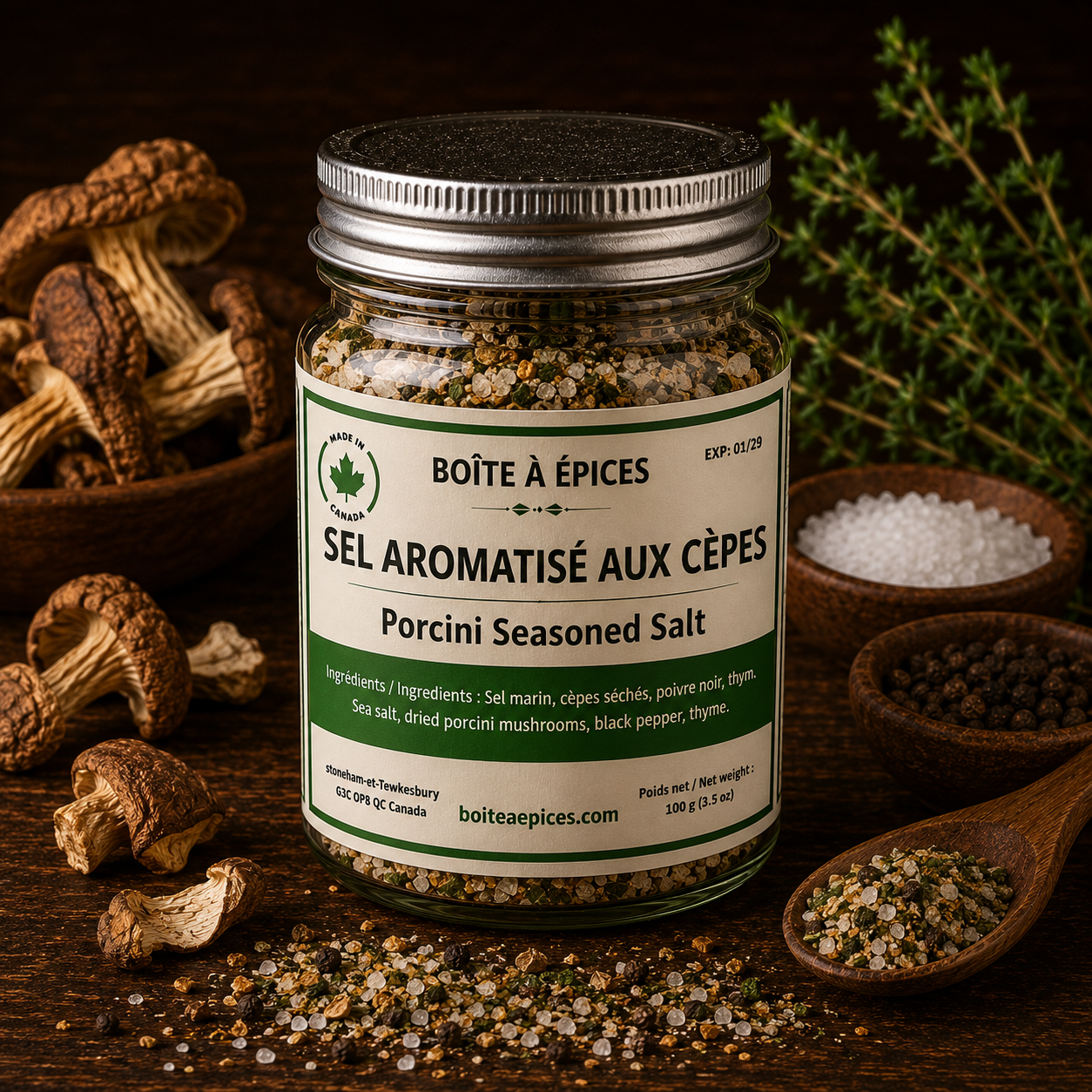 MÉLANGE Sel aromatisé aux cèpes - 200g