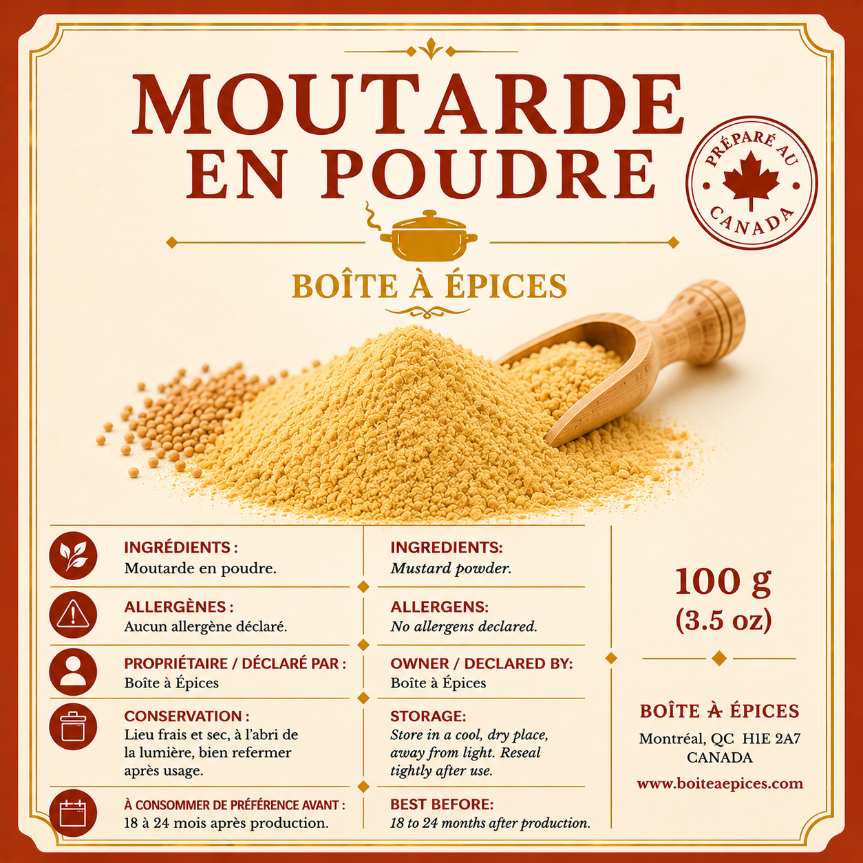 Moutarde en poudre