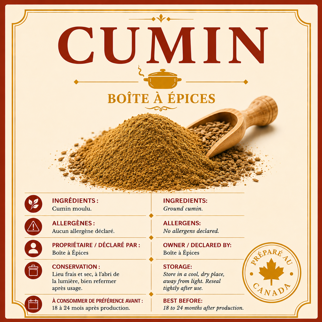 Cumin moulu