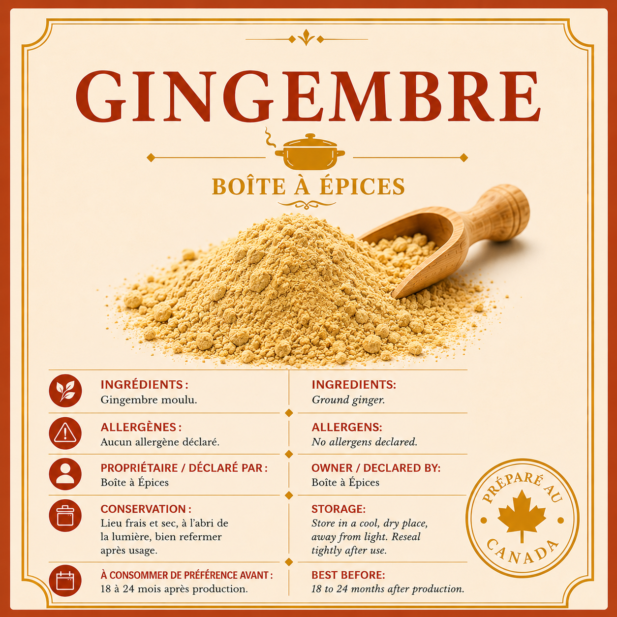 Gingembre moulu