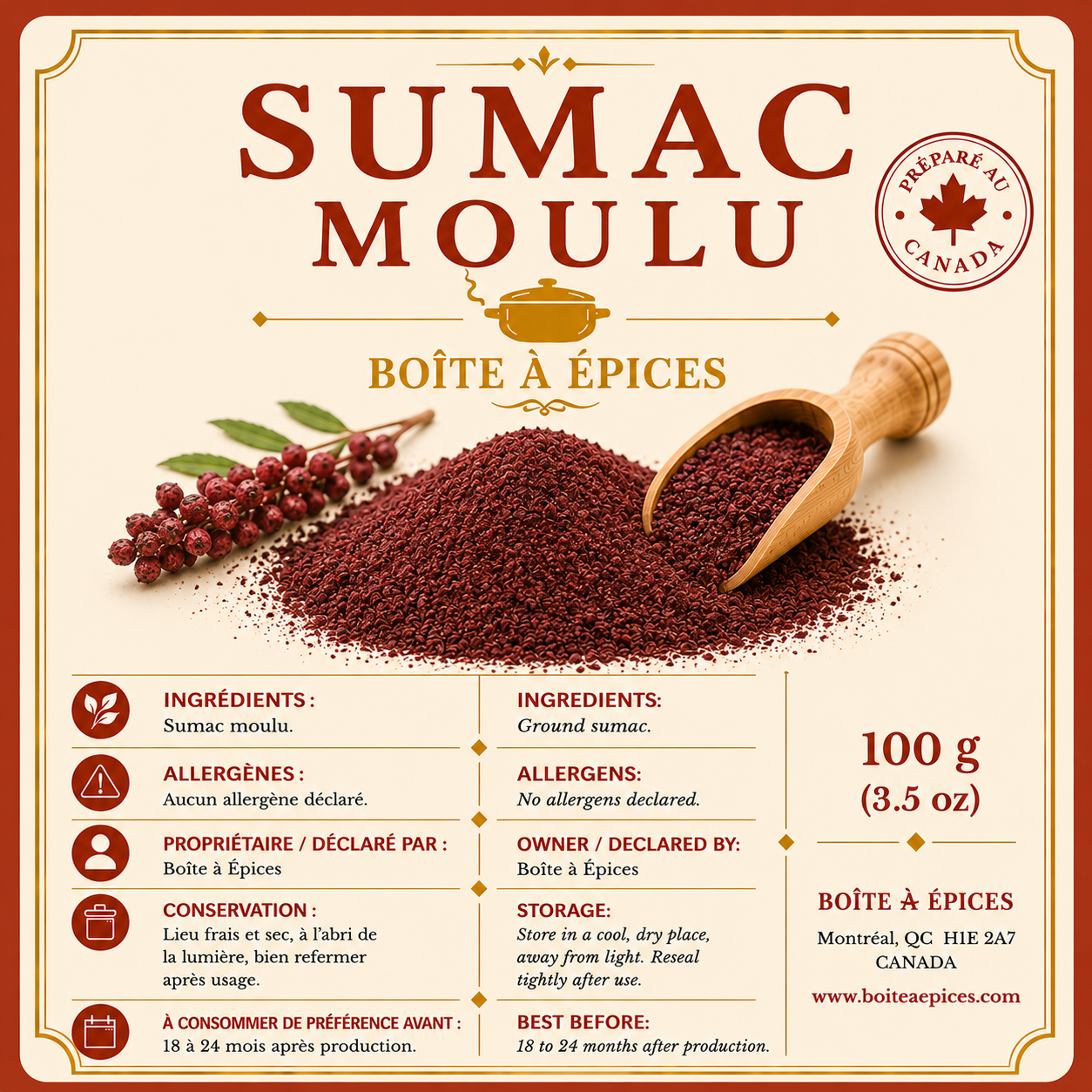 Sumac moulu