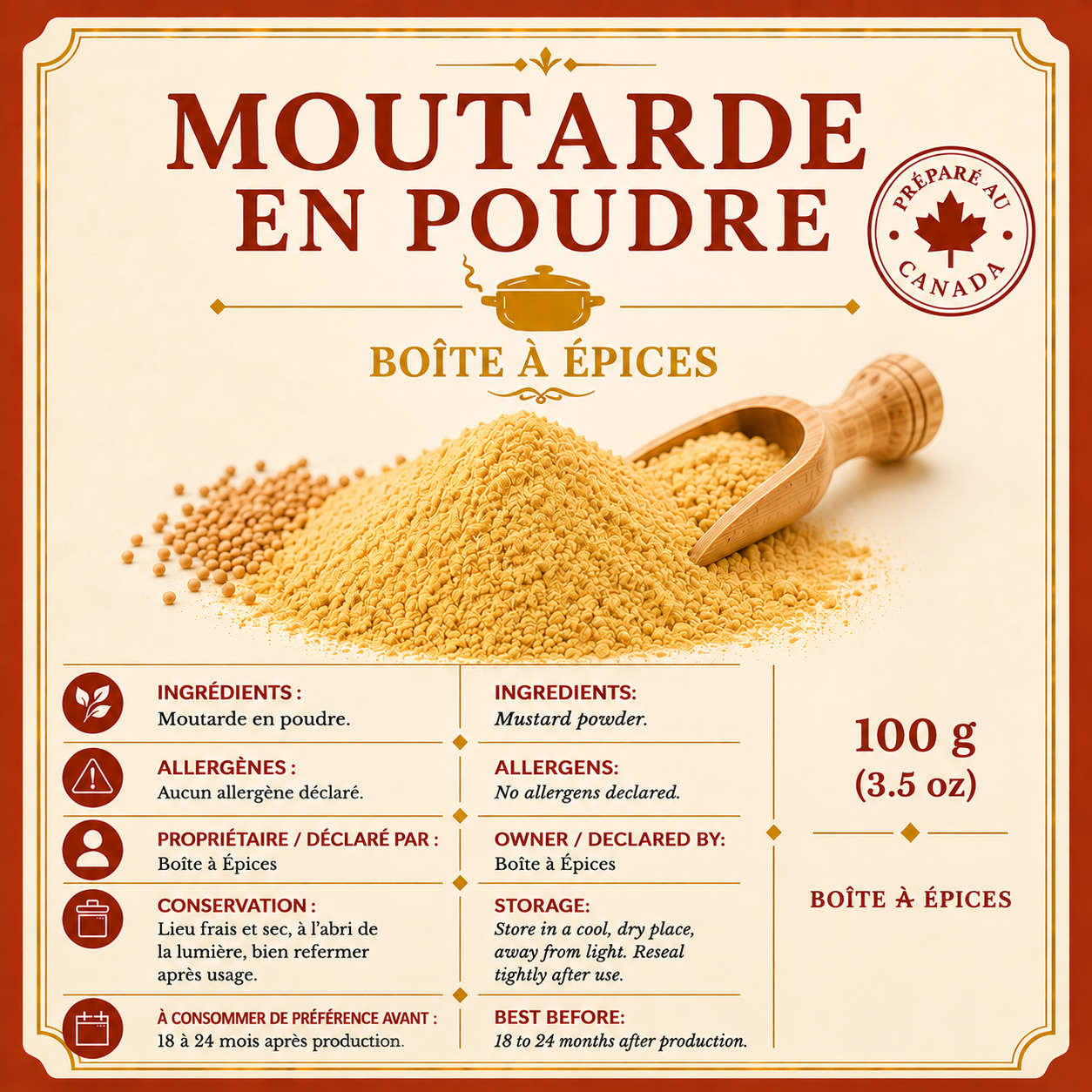 Moutarde en poudre