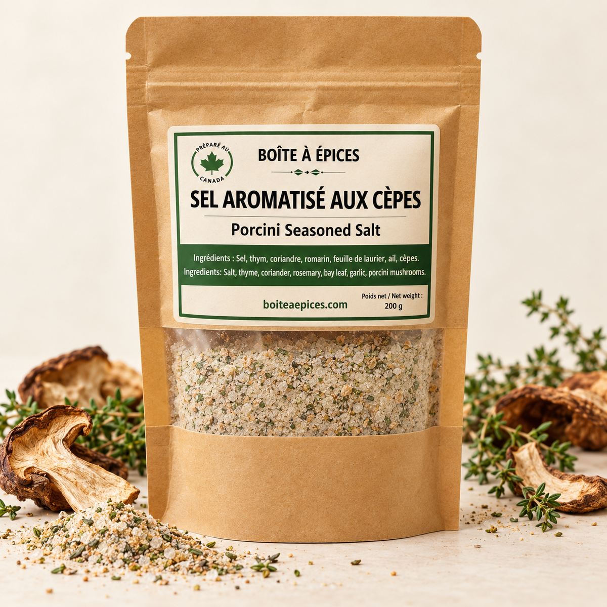 MÉLANGE Sel aromatisé aux cèpes - 200g