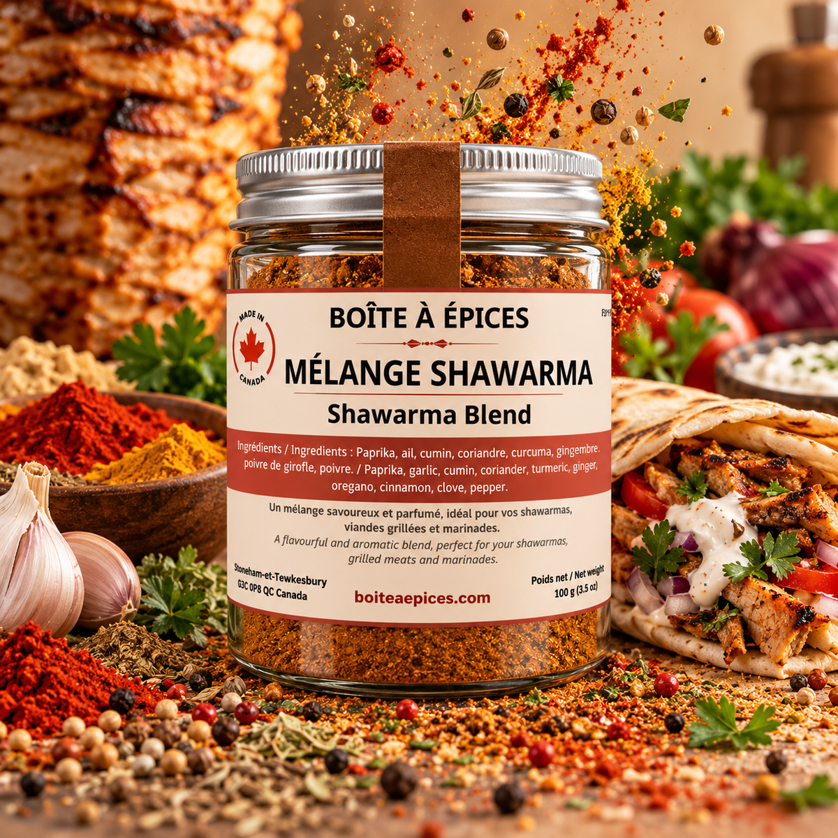 Mélange Shawarma-shish Taouk-Pita