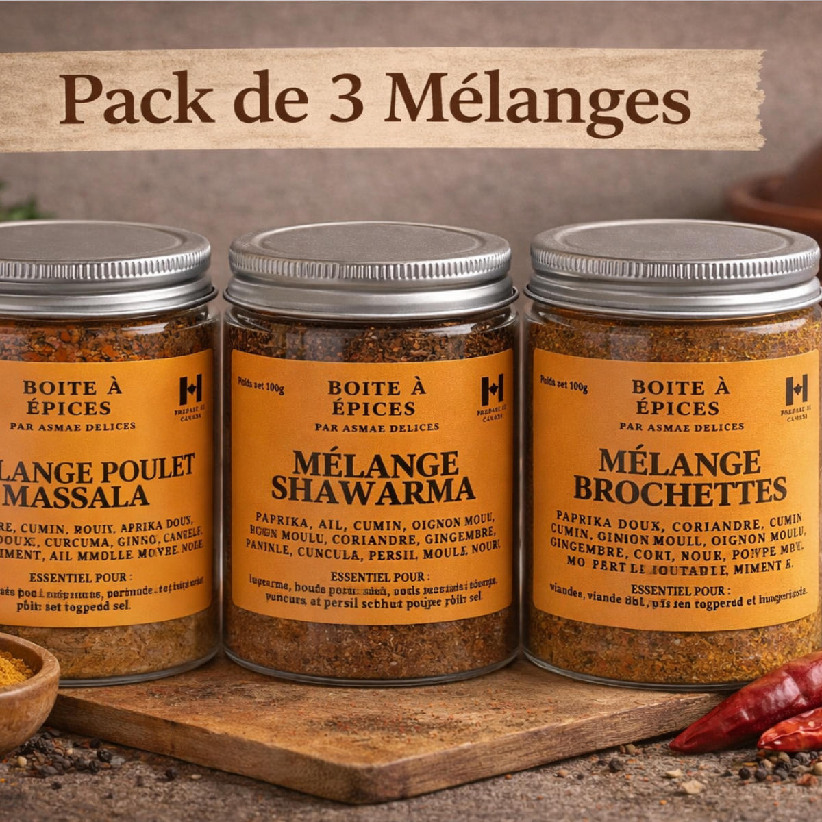 3 Épices Signature  Recette Traditionnelle – 3x100g