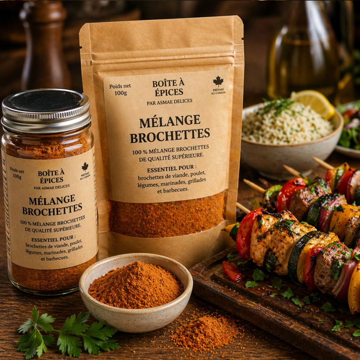 MÉLANGE Brochettes – Épices BBQ artisanales - 100g