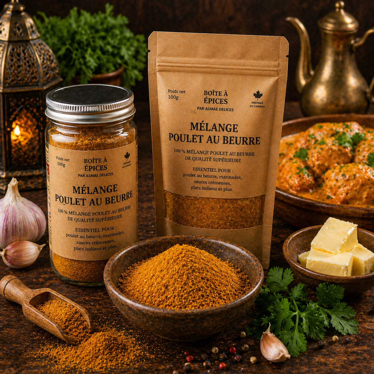 MÉLANGE Poulet au beurre – 100g