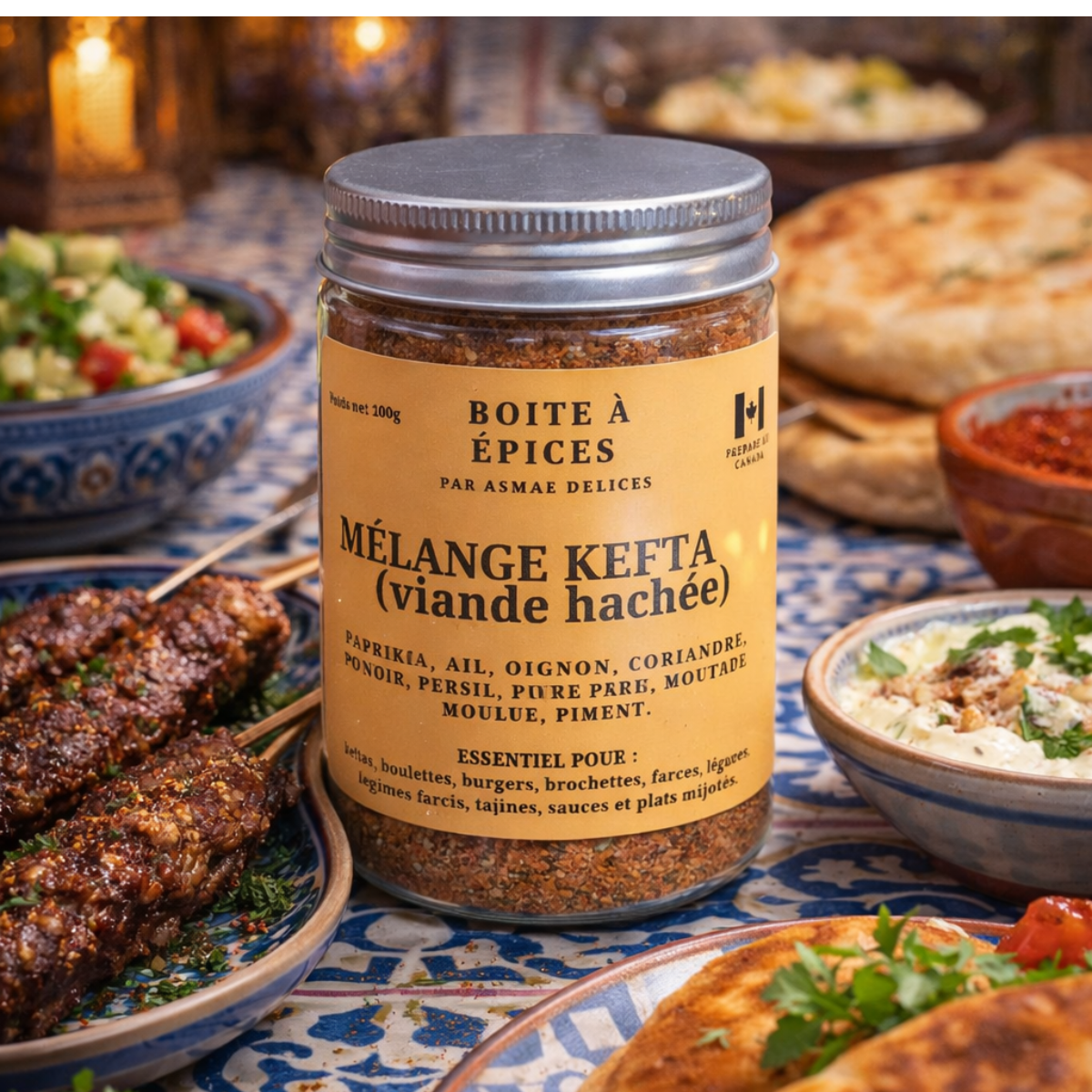 MÉLANGE Kefta  viande hachée – 100g