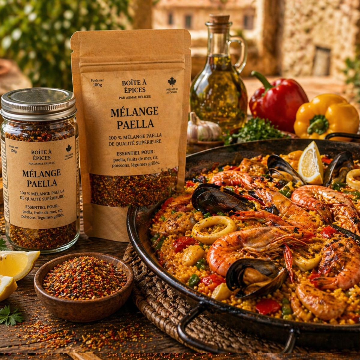 MÉLANGE Paella – Épices artisanales pour riz espagnol & fruits de mer – 100g