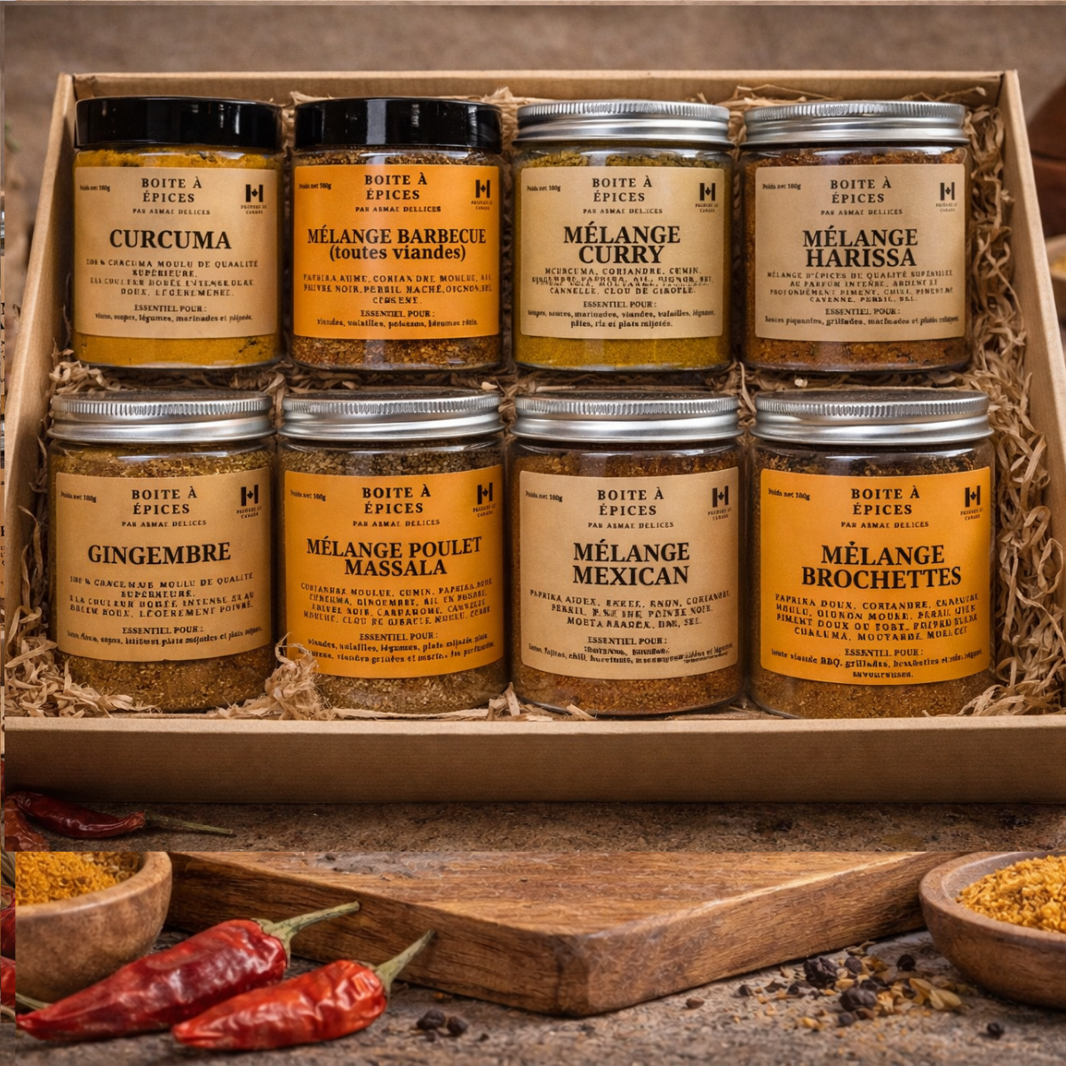 8 MÉLANGES Épices Signature – L’Expérience Complète 8x100g