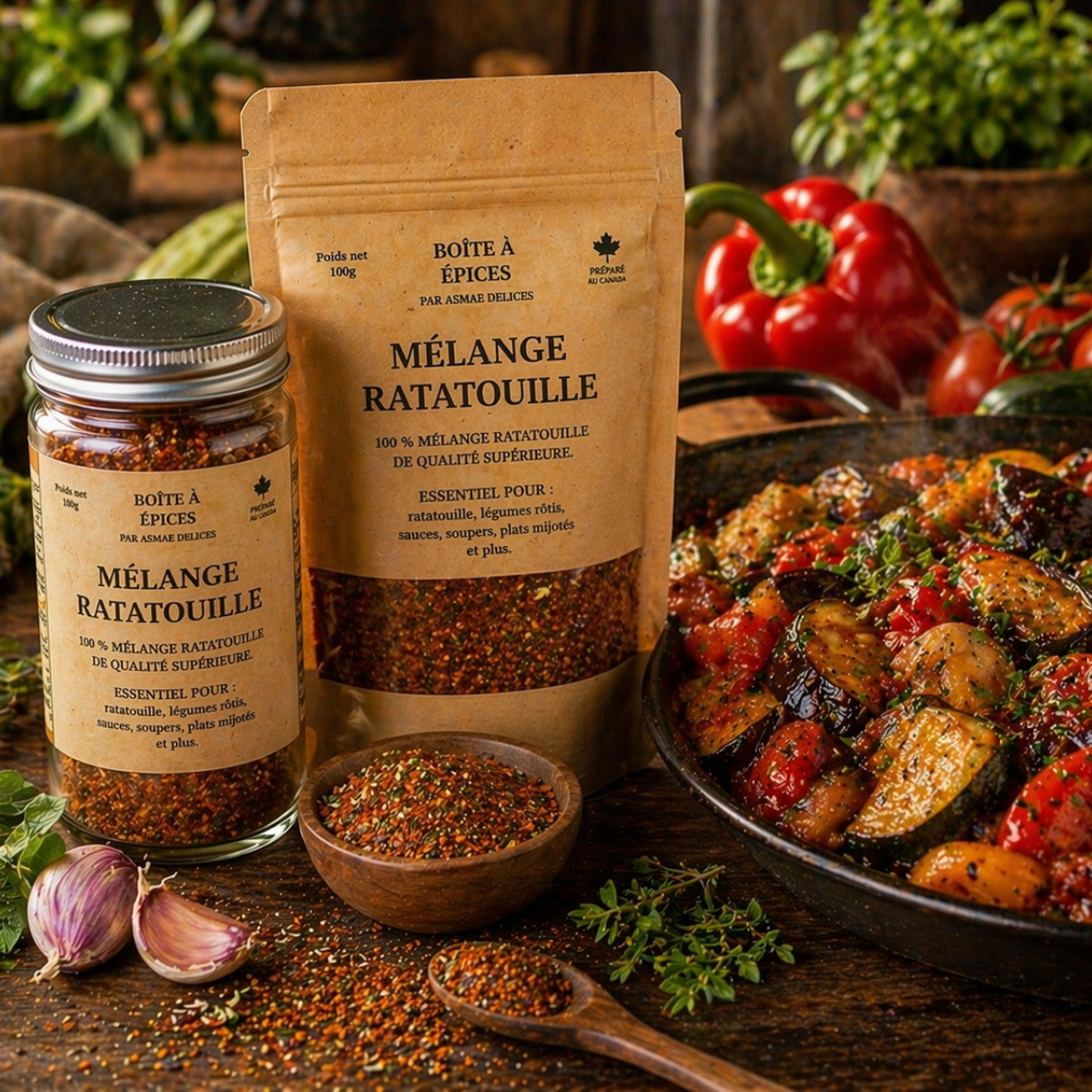 MÉLANGE Ratatouille – Épices artisanales aux herbes de Provence & paprika fumé – 100g