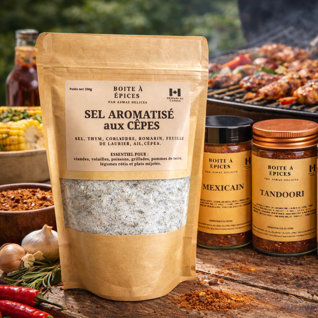 MÉLANGE Sel aromatisé aux cèpes – Recette Professionnelle - 200g