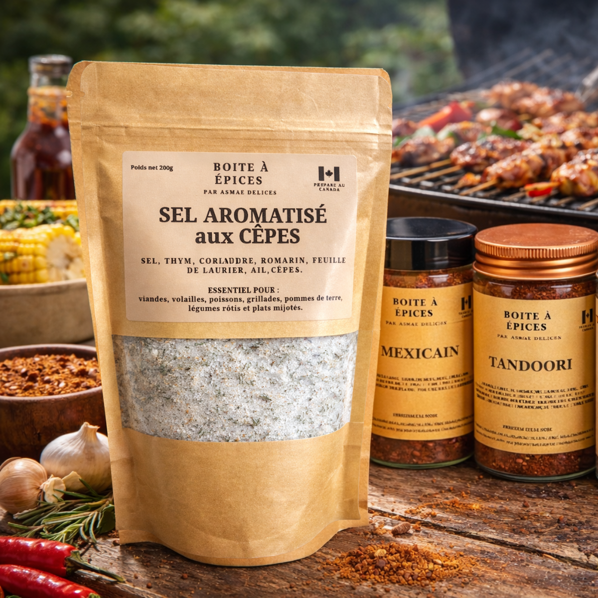 MÉLANGE Sel aromatisé aux cèpes – Recette Professionnelle - 200g